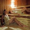 Sauna im Hotel Historia Veszprem mit Wellnessleisten